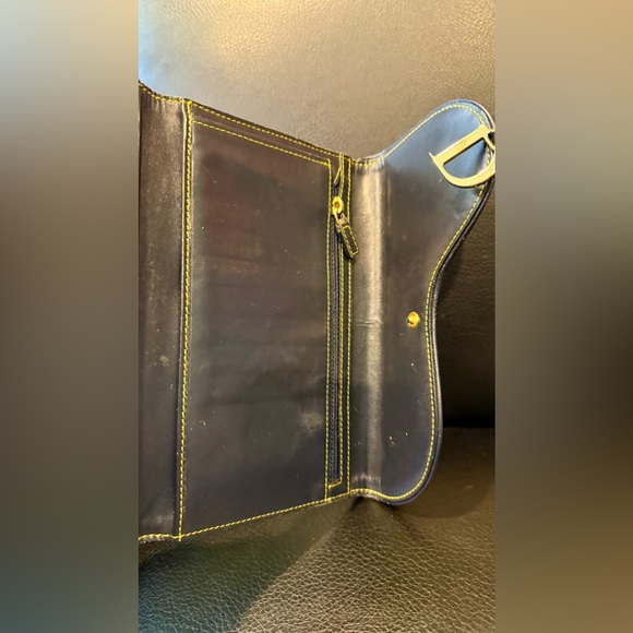 Christian Dior Trotter Saddle Denim Canvas Gray Long Wallet - Picture 7 of 7